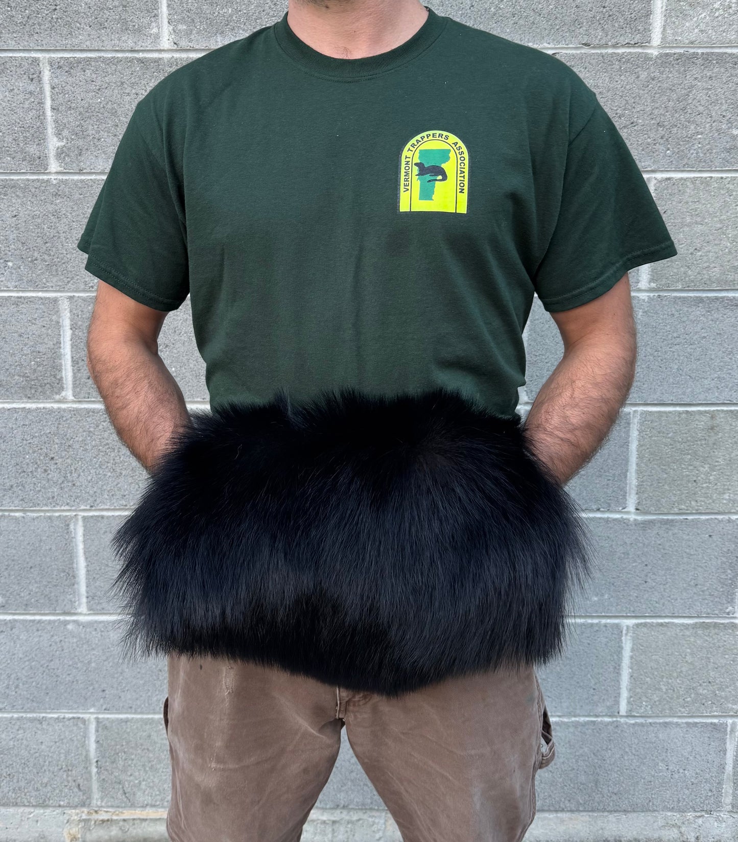 Black Bear Fur Hand Muff