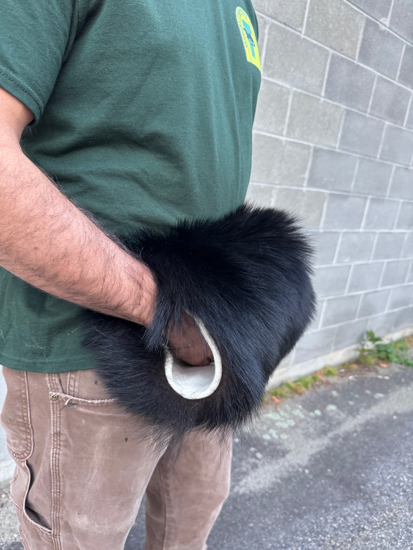Black Bear Fur Hand Muff