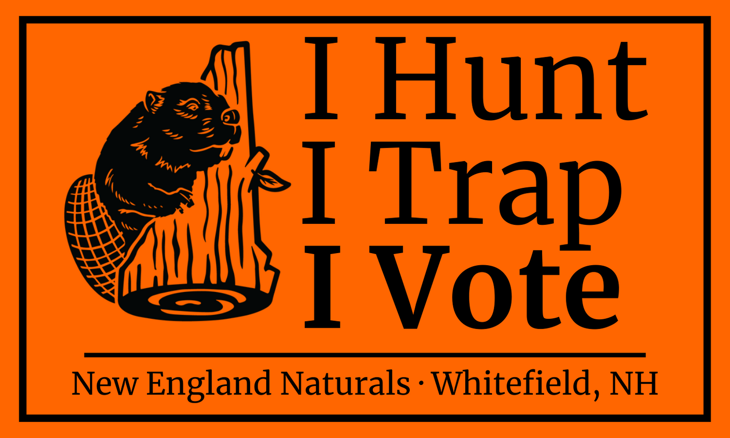 'I Hunt I Trap I Vote' Sticker (5"x3")