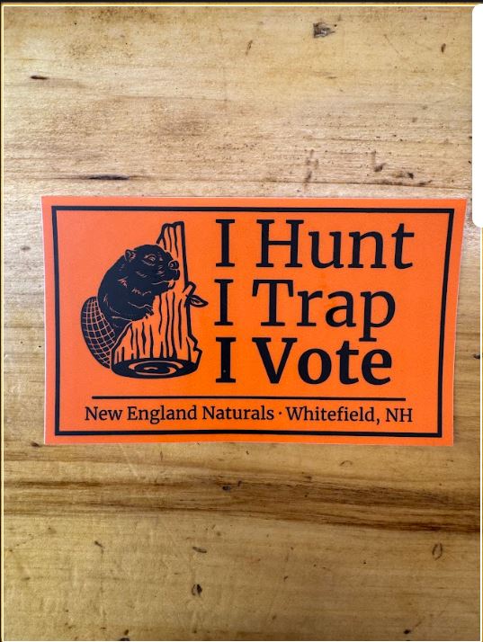 'I Hunt I Trap I Vote' Sticker (5"x3")