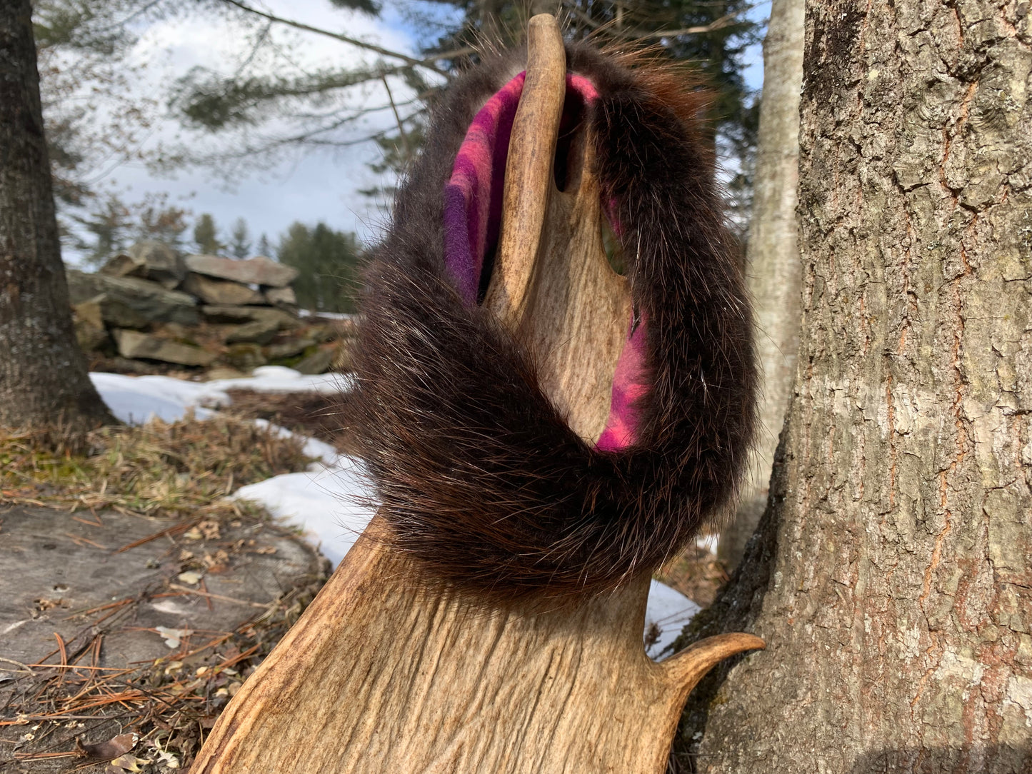 Beaver fur headband