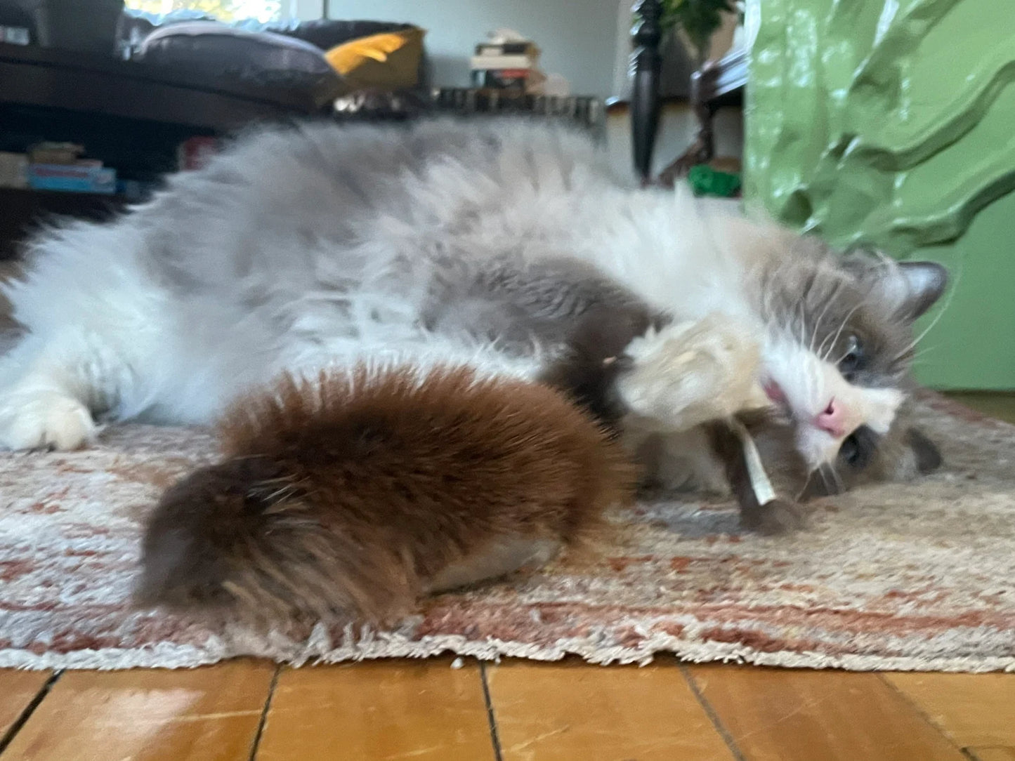Rat Shaped Extra-Large Beaver Fur Cat Toy (mouse/rat)