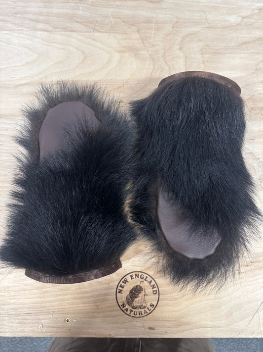 Black Bear Fur Mittens
