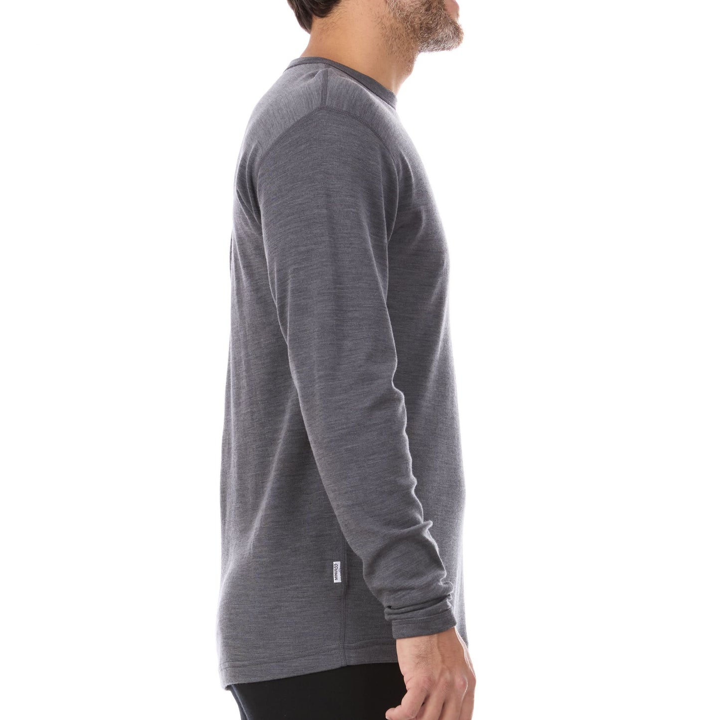 Men's Wool Thermal Top Midweight Base Layer - 100% Merino Wool