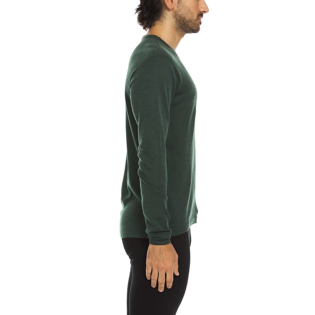 Men's Wool Thermal Top Midweight Base Layer - 100% Merino Wool