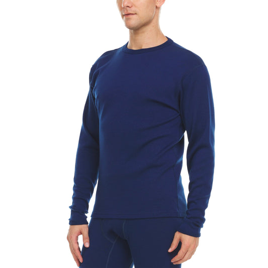 Heavyweight Men's Wool Crew Top - 100% Merino Wool