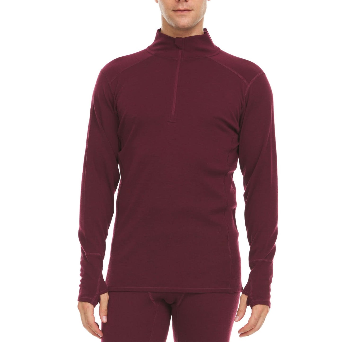 Midweight Men's Wool 1/4 Zip -  100% Merino Wool