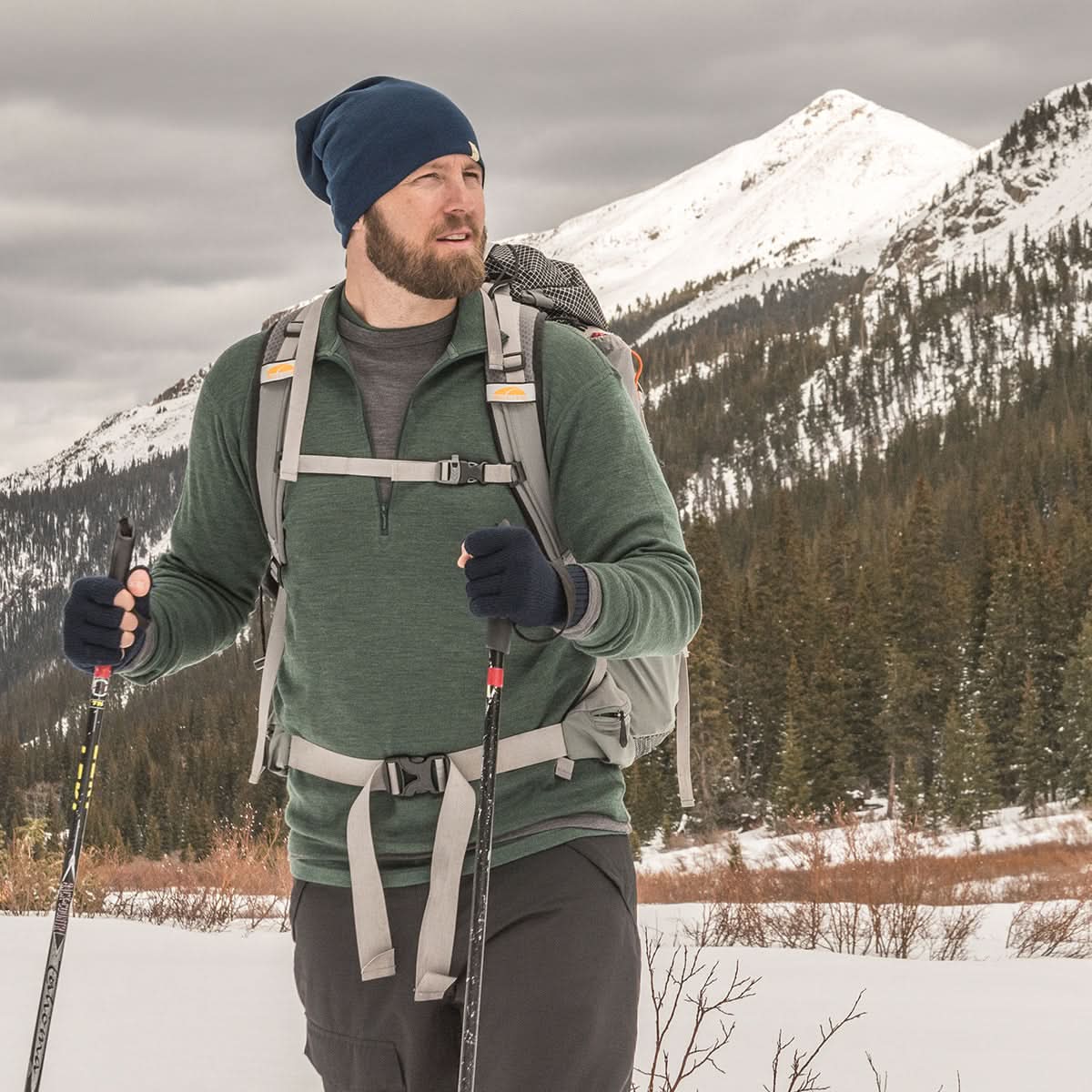 Midweight Men's Wool 1/4 Zip -  100% Merino Wool