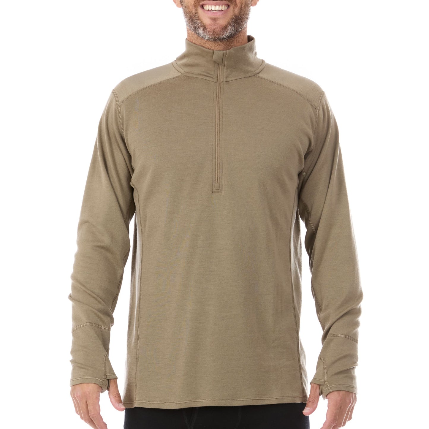 Midweight Men's Wool 1/4 Zip -  100% Merino Wool