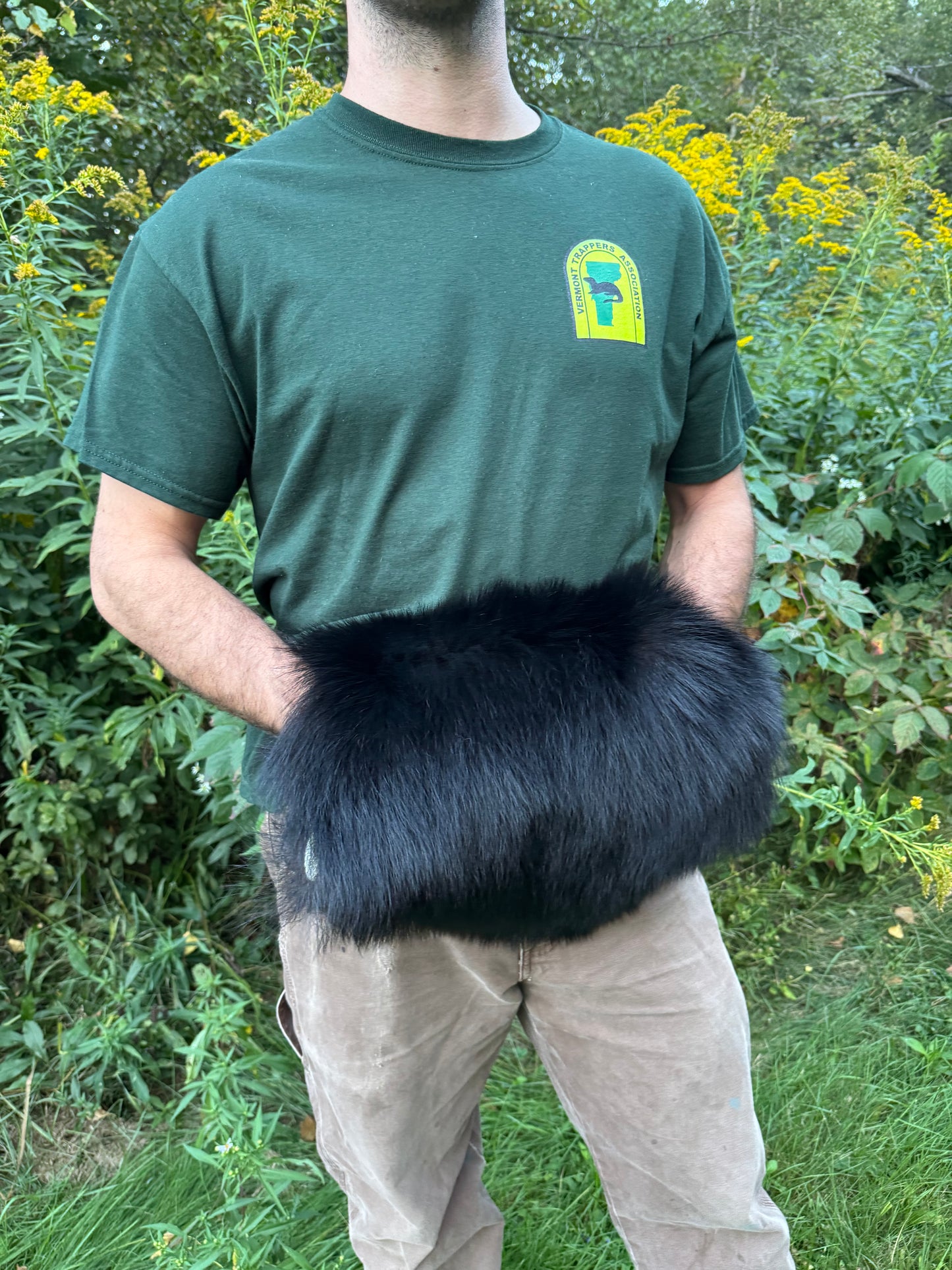 Black Bear Fur Hand Muff