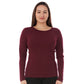 Midweight Women's Wool Crew Top -  100% Merino Wool