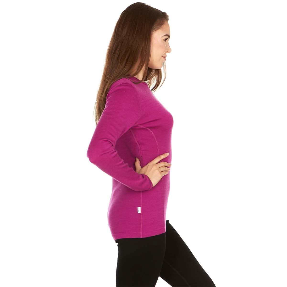 Midweight Women's Wool Crew Top -  100% Merino Wool