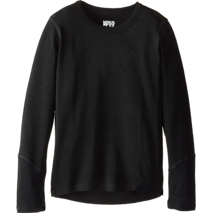 Midweight Kid's Wool Top Base Layer Crew - 100% Merino Wool