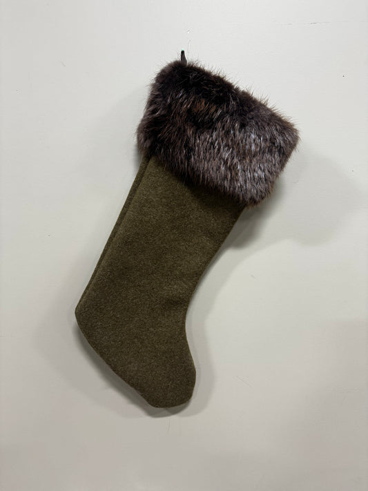 Christmas Stocking - Fur Trim