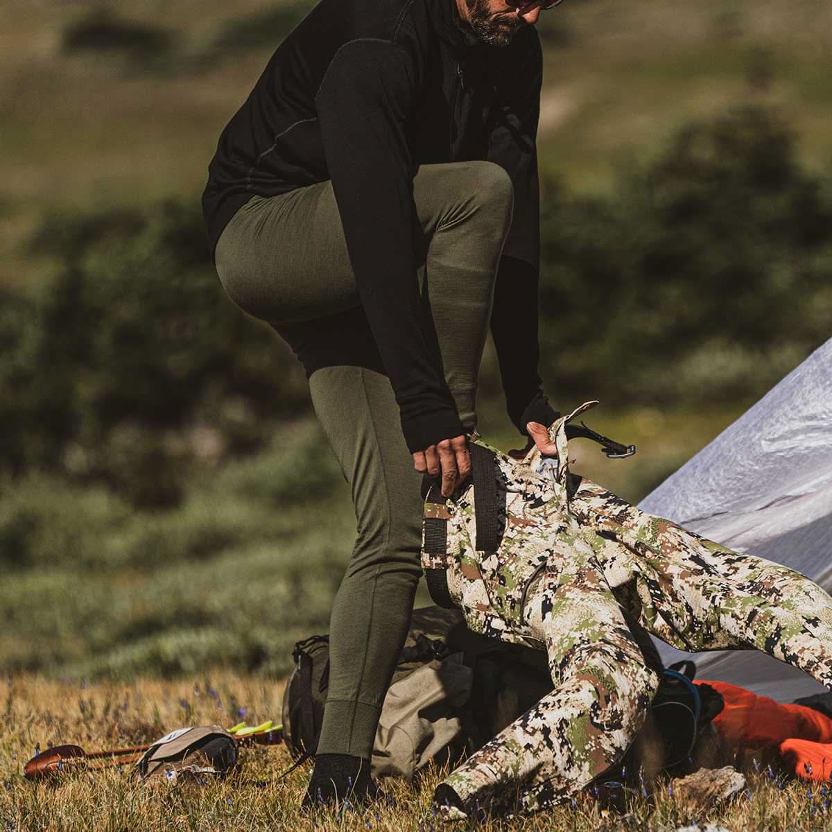 Midweight Men's Wool Bottom Thermal Base Layer -  100% Merino Wool