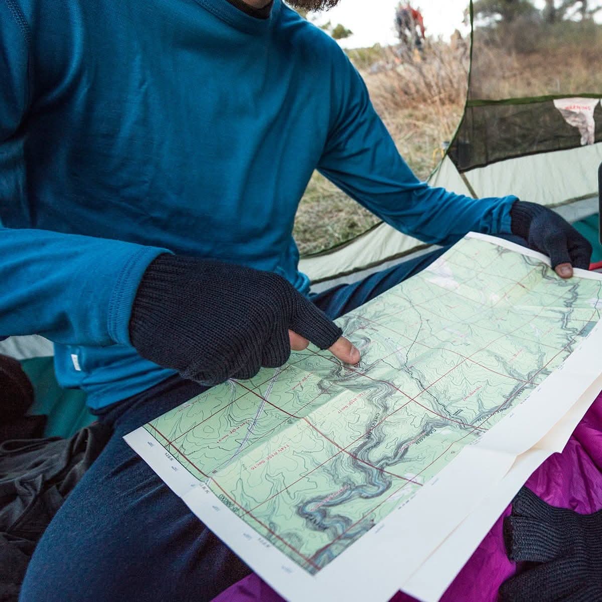 Lightweight Fingerless Wool Gloves