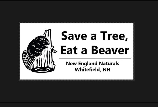 Beaver Sticker "Save a Tree, Eat a Beaver"